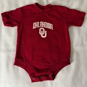 No Brand Oklahoma Sooners Red Short Sleeve 18 Months Onesie